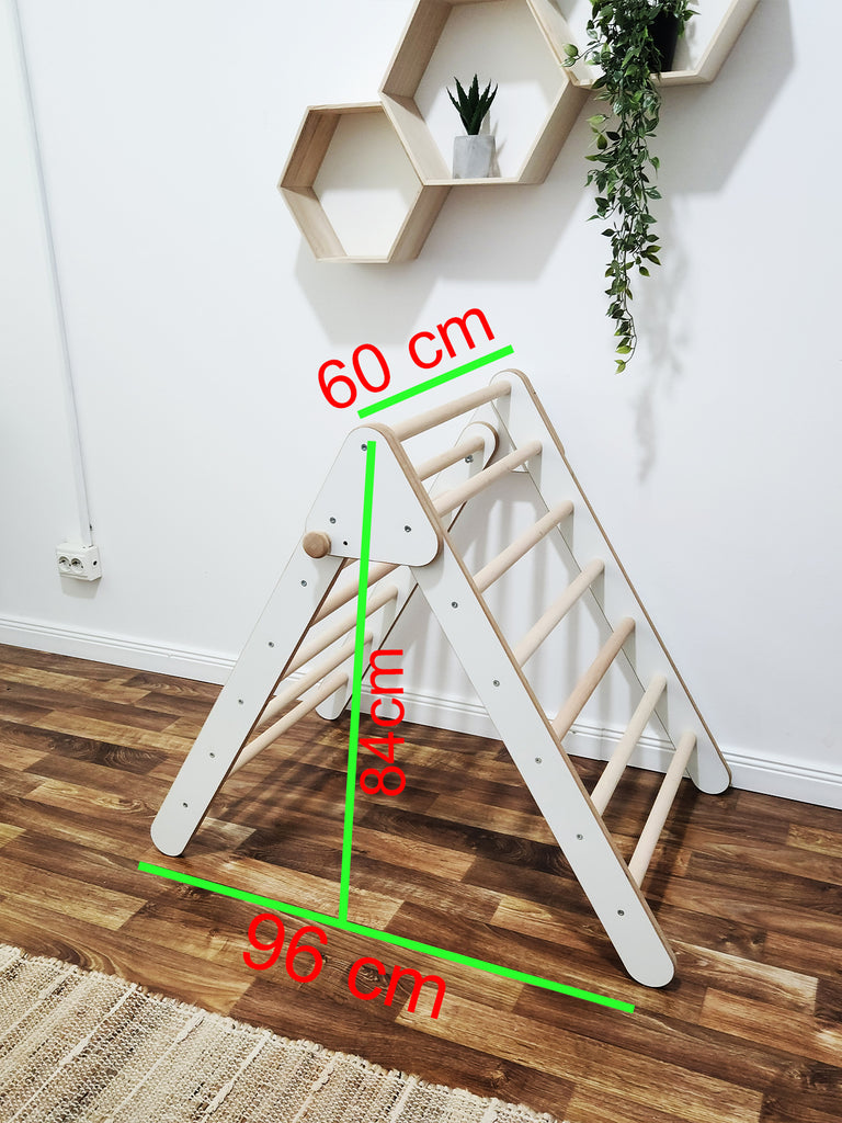 A foldable climbing triangle is a versatile and compact play structure designed to help children develop their gross motor skills, balance, and coordination. As the name suggests, this climbing triangle can be easily folded and stored away when not in use, making it a great space-saving solution for families.